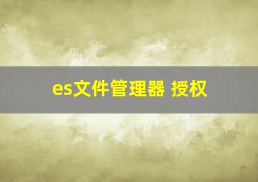 es文件管理器 授权